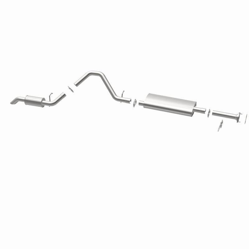BRExhaust 106-0738 direct-fit exhaust kit, opposite rear three-quarter view of the turntable spin