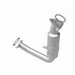 MagnaFlow 4561021 carb direct-fit catalytic converter, opposite front three-quarter view of the turntable spin
