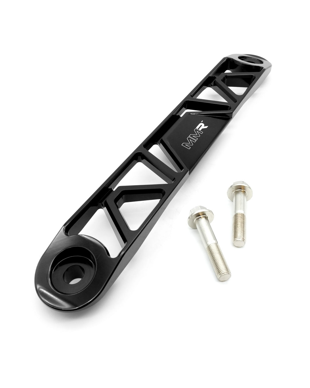 Long triangular-profile chassis brace with two bolts