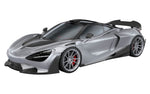 Render of a silver McLaren 720S with the 1016 Vision kit and V2 fixed wing