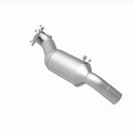 MagnaFlow 280230 oem grade direct-fit catalytic converter, rear view of the turntable spin