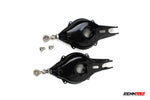 Rear lower control arms with mounting bolts laid out - Adjustable Rear Lower Control Arm for the 1992-1999 S-Class