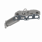MagnaFlow 5582596 carb manifold converter, front three-quarter view of the turntable spin