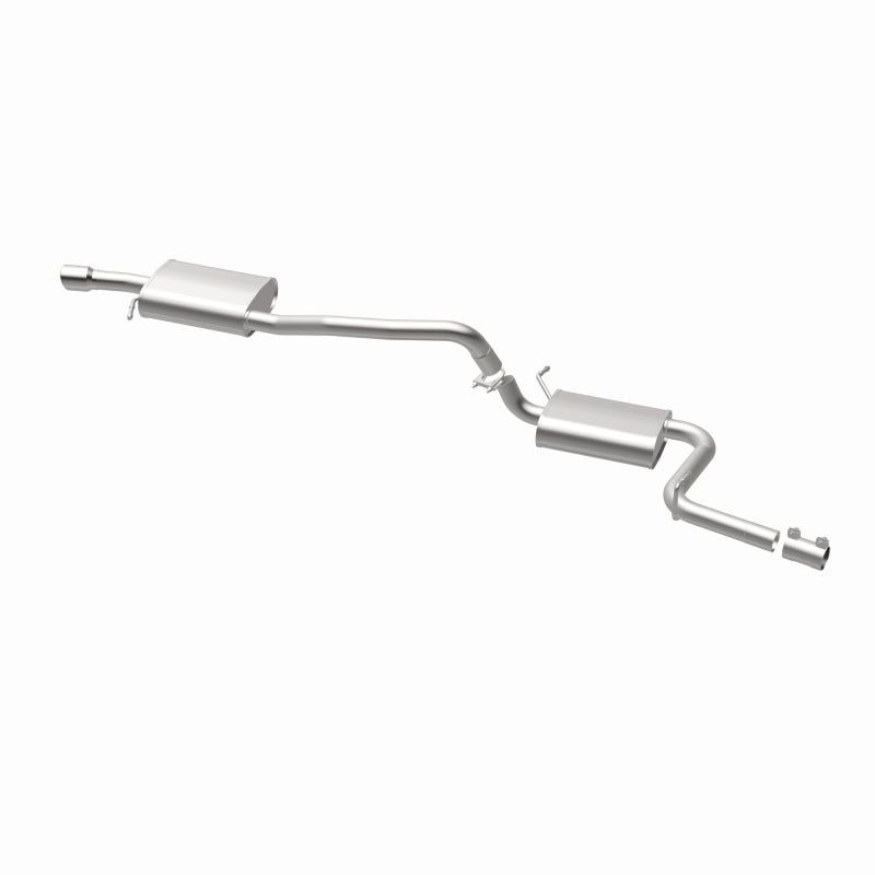 BRExhaust 106-0820 direct-fit exhaust kit, opposite rear three-quarter view of the turntable spin
