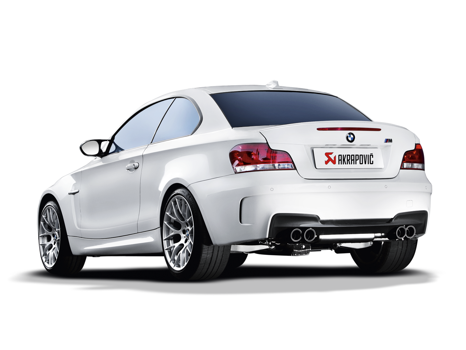 Akrapovic Slip-On Line (Titanium) M-BM/T/4H for BMW 1 Series M Coupe (E82) 2011-2012, side view