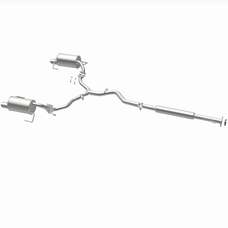 BRExhaust 106-0069 direct-fit exhaust kit, opposite rear three-quarter view of the turntable spin