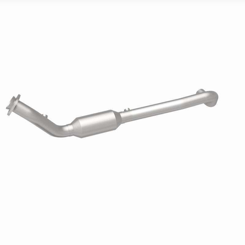 MagnaFlow 4651596 carb direct-fit catalytic converter, rear three-quarter view of the turntable spin
