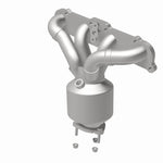MagnaFlow 24424 oem grade manifold converter, rear view of the turntable spin