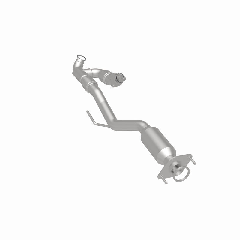 MagnaFlow 5592702 carb direct-fit catalytic converter, rear three-quarter view of the turntable spin