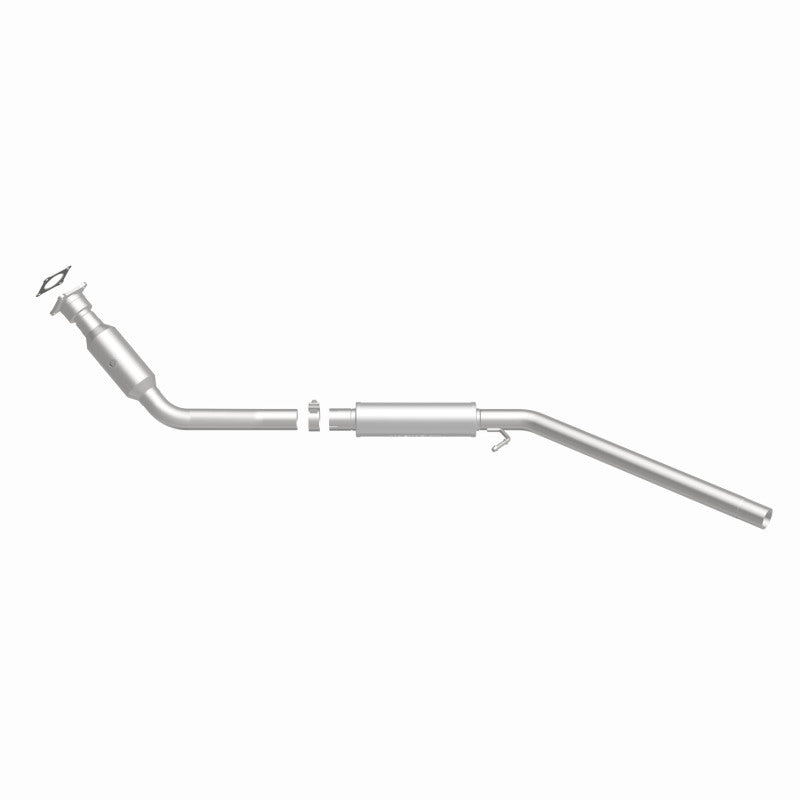 MagnaFlow 5551448 carb direct-fit catalytic converter, side view of the turntable spin