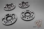 Capristo circle-shape wheel spacers for Ferrari 458/FF/F12/812 with titanium wheel bolts, black anodized