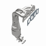MagnaFlow 5531292 carb manifold converter, opposite front three-quarter view of the turntable spin