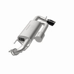 MagnaFlow 19692 overland series axle-back exhaust, opposite rear three-quarter view of the turntable spin