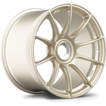 Single forged aluminum wheel with gold finish, multi-spoke design, central hub bore, wide barrel construction - APEX Wheels wheel for 19x12 ET47 PSCL - Motorsport Gold