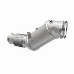 MagnaFlow 280543 oem grade direct-fit catalytic converter, opposite rear three-quarter view of the turntable spin
