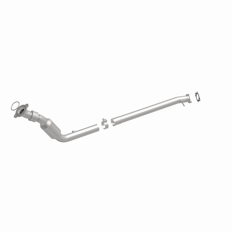 MagnaFlow 5451126 carb direct-fit catalytic converter, front three-quarter view of the turntable spin