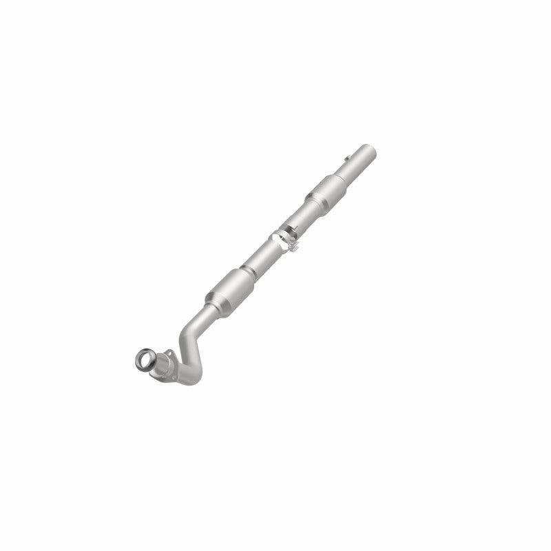 MagnaFlow 52051 oem grade direct-fit catalytic converter, opposite front three-quarter view of the turntable spin