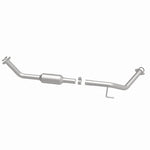MagnaFlow 5551699 carb direct-fit catalytic converter, side view of the turntable spin