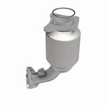 MagnaFlow 551322 carb direct-fit catalytic converter, side view of the turntable spin