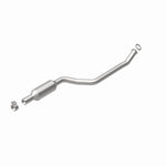 MagnaFlow 5571375 carb direct-fit catalytic converter, rear view of the turntable spin