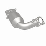 MagnaFlow 5481621 carb direct-fit catalytic converter, rear three-quarter view of the turntable spin