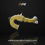 IPE gold-wrapped downpipe for the Mercedes-AMG CLE53