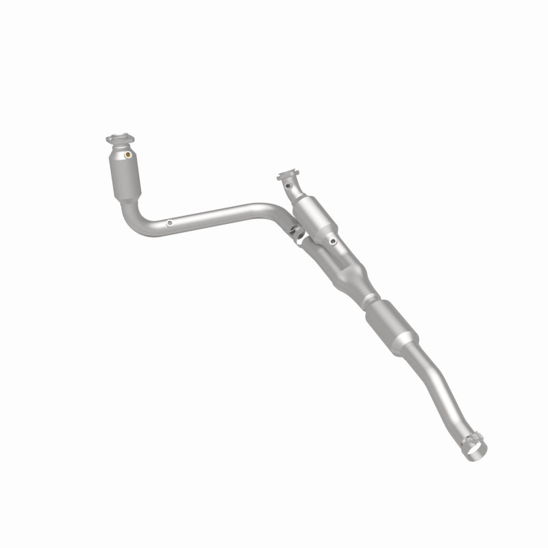 MagnaFlow 4583018 carb direct-fit catalytic converter, rear three-quarter view of the turntable spin