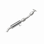 MagnaFlow 551470 carb direct-fit catalytic converter, rear view of the turntable spin
