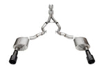Corsa 2024 Ford Mustang GT Convertible 3in Sport Cat-Back Exhaust - 4.5in Black Carbon Fiber Tips