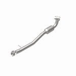 MagnaFlow 5451755 carb direct-fit catalytic converter, rear view of the turntable spin