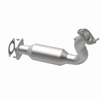 MagnaFlow 5451170 carb direct-fit catalytic converter, opposite rear three-quarter view of the turntable spin