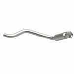 MagnaFlow 5561300 carb direct-fit catalytic converter, opposite front three-quarter view of the turntable spin