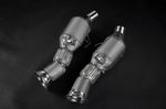 Capristo Ferrari 296 cat spare downpipes, angled view