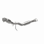 MagnaFlow 5561087 carb direct-fit catalytic converter, front three-quarter view of the turntable spin