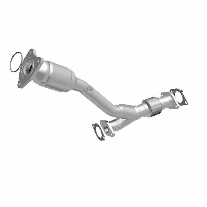 MagnaFlow 5561822 carb direct-fit catalytic converter, front three-quarter view of the turntable spin