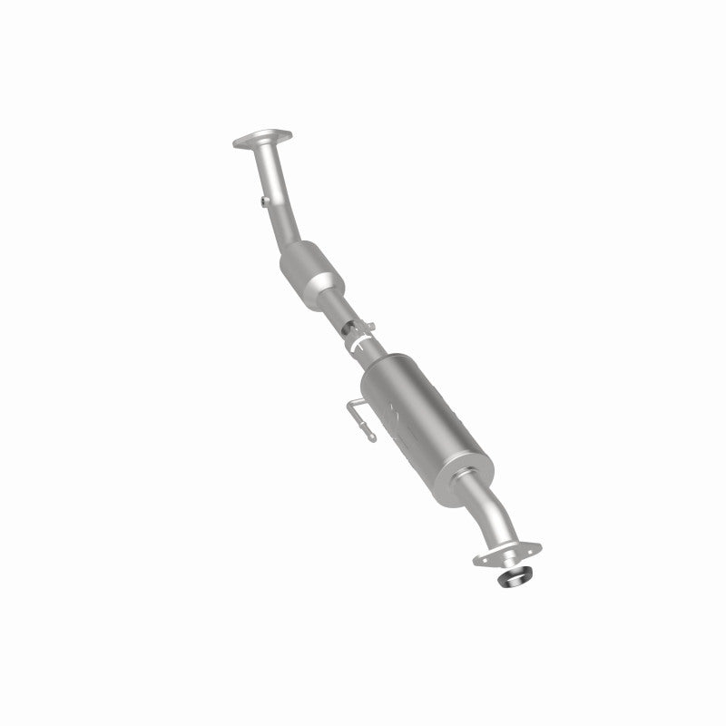 MagnaFlow 280080 oem grade direct-fit catalytic converter, rear three-quarter view of the turntable spin