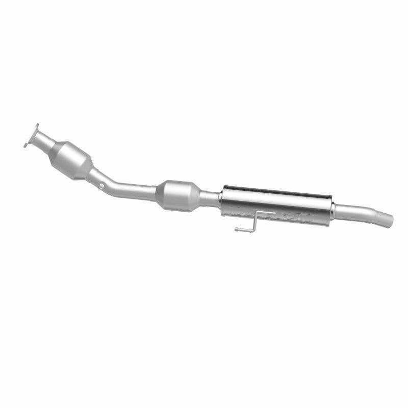 MagnaFlow 551470 carb direct-fit catalytic converter, side view of the turntable spin