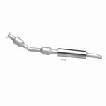 MagnaFlow 551470 carb direct-fit catalytic converter, side view of the turntable spin