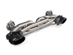 Akrapovic Slip-On Race Line (Titanium) S-PO/TI/19 for Porsche 911 Turbo/Turbo S (992) 2021-2025, angled view