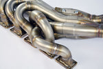 close top view of Supersprint Manifold 100% Stainless steel "Step Design" (Left Hand Drive) for BMW E24 M 635CSi 1984-2005 with white background
