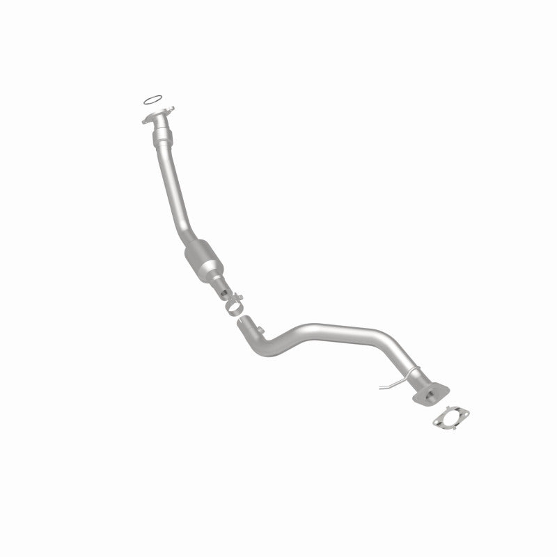 MagnaFlow 52039 oem grade direct-fit catalytic converter, rear three-quarter view of the turntable spin
