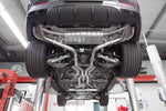Capristo valved exhaust for the Mercedes-Benz GLE550/500 installed, underside view