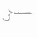 MagnaFlow 4451214 carb direct-fit catalytic converter, side view of the turntable spin