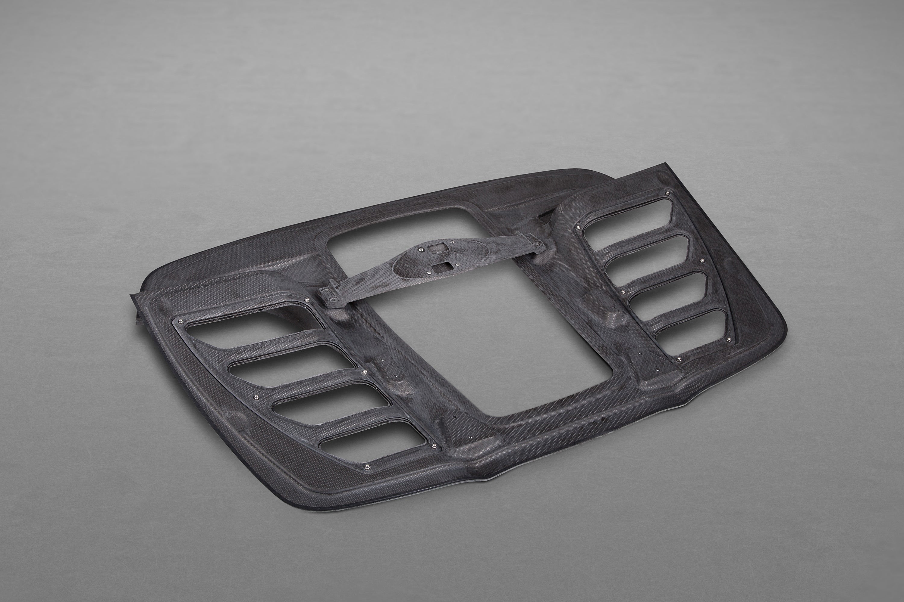 Capristo Ferrari 458 Spider raw carbon bonnet, underside