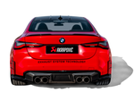 Akrapovic Rear Carbon Fibre Diffuser - High Gloss Black DI-BM/CA/9/GB for BMW M4 (G82/G83) 2021-2026, side view