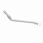 MagnaFlow 52098 oem grade direct-fit catalytic converter, side view of the turntable spin