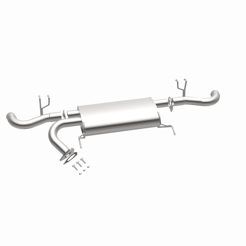 BRExhaust 108-0021 muffler, opposite side view of the turntable spin