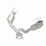 MagnaFlow 5411466 carb direct-fit catalytic converter, rear three-quarter view of the turntable spin