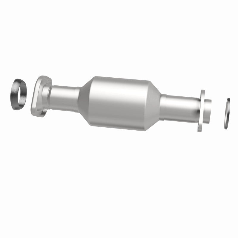 MagnaFlow 52546 oem grade direct-fit catalytic converter, side view of the turntable spin