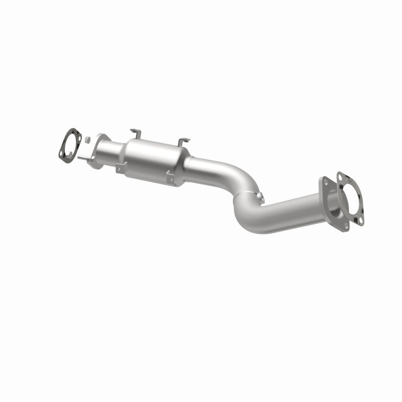 MagnaFlow 5592708 carb direct-fit catalytic converter, opposite rear three-quarter view of the turntable spin